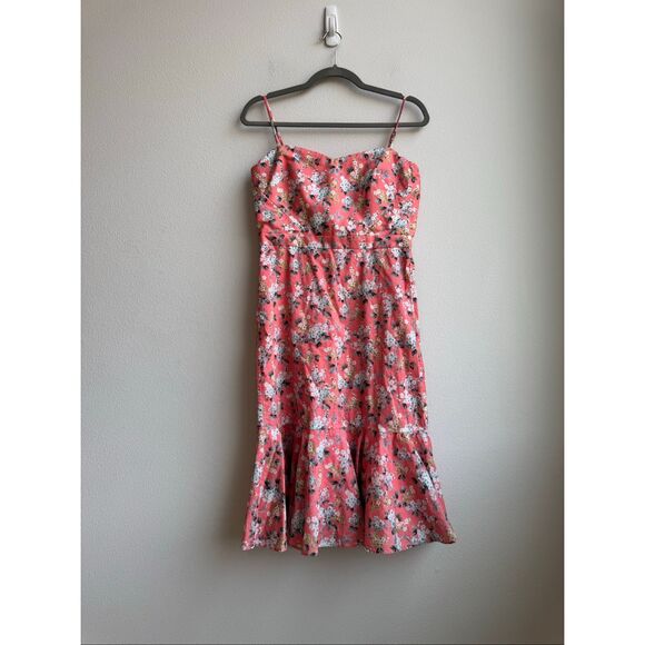 J. Crew Liberty Fabric Ruffle Hem Josephine Floral Pink Sweetheart Size 6 Small - Picture 1 of 6